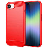 EIDERWOOD iPhone 17e / 16e Brushed Carbon Deksel - Rød