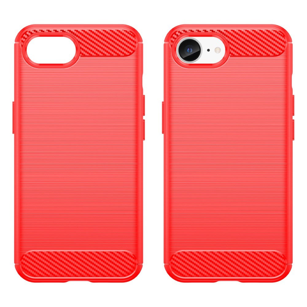 EIDERWOOD iPhone 17e / 16e Brushed Carbon Deksel - Rød