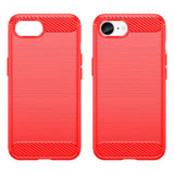 EIDERWOOD iPhone 17e / 16e Brushed Carbon Deksel - Rød