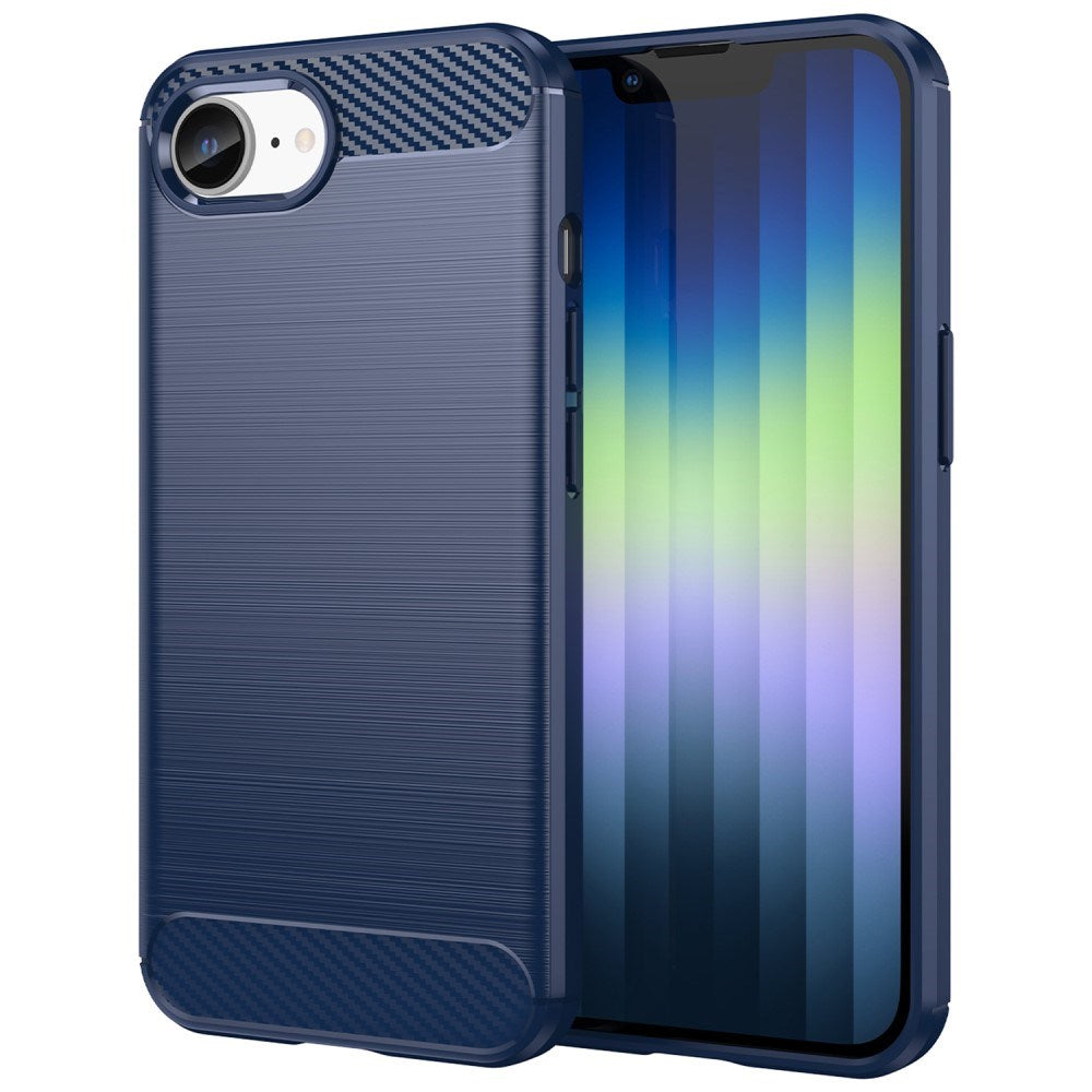 EIDERWOOD iPhone 17e / 16e Brushed Carbon Deksel - Blå