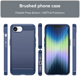 EIDERWOOD iPhone 17e / 16e Brushed Carbon Deksel - Blå