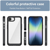 EIDERWOOD iPhone 17e / 16e Hybrid Plast Deksel - Gjennomsiktig / Svart Kant