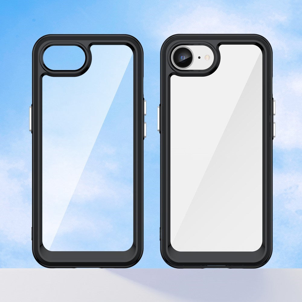 EIDERWOOD iPhone 17e / 16e Hybrid Plast Deksel - Gjennomsiktig / Svart Kant
