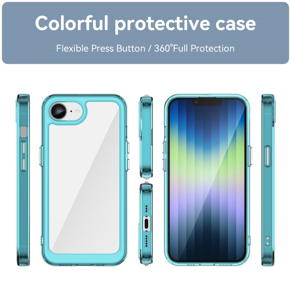 EIDERWOOD iPhone 17e / 16e Hybrid Plast Deksel - Gjennomsiktig / Turkis