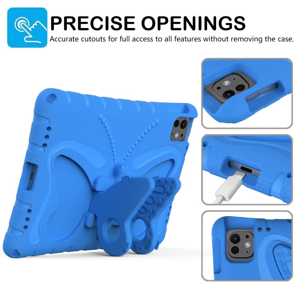 EIDERWOOD iPad Pro 11" (2025 / 2024) Butterfly Kickstand Barnedeksel - Blå