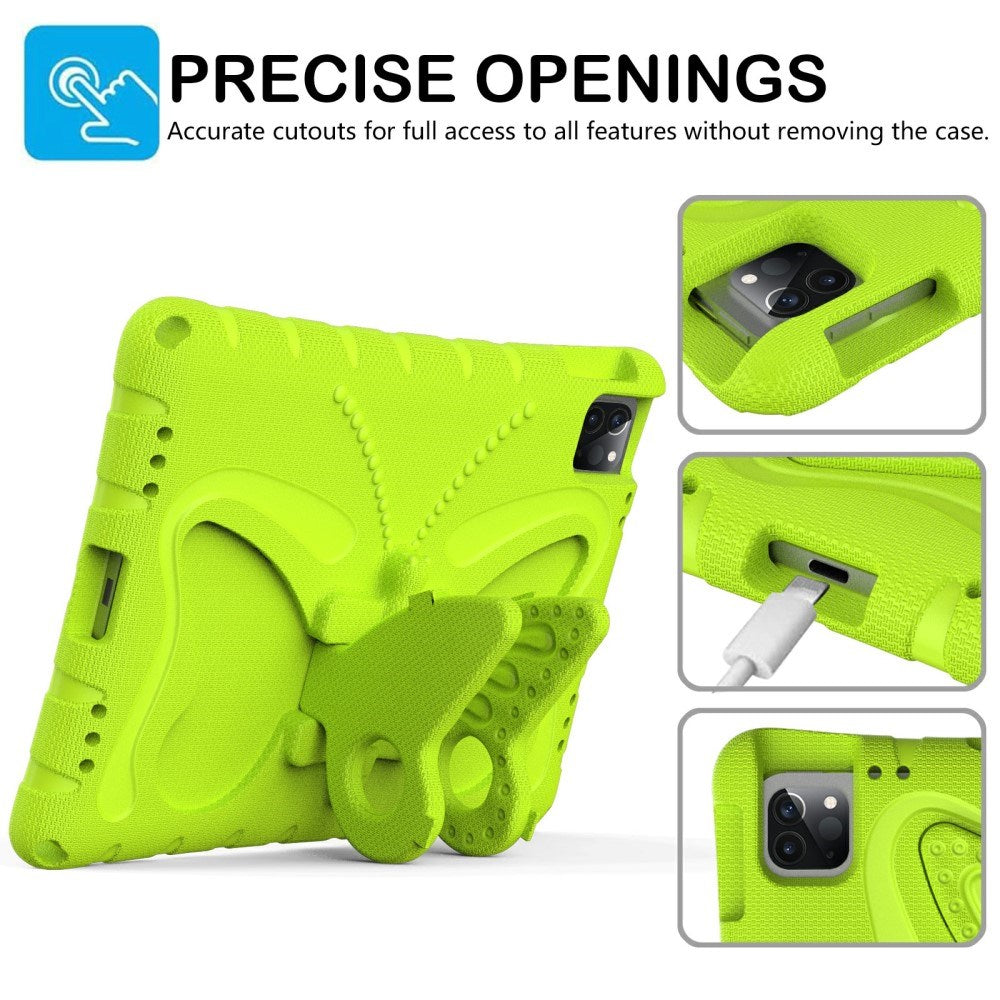 EIDERWOOD iPad Air 13" (2026 / 2025 / 2024) / Pro 13" (2025 / 2024) / Pro 12.9" (2022-2018) Butterfly Kickstand Barnedeksel - Grønn