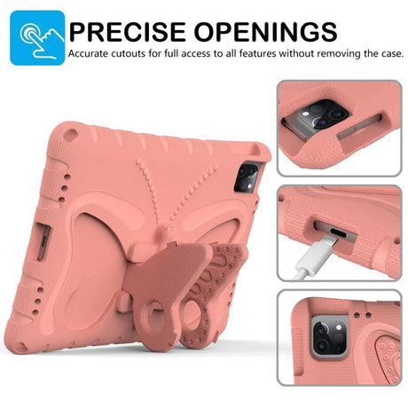 EIDERWOOD iPad Air 13" (2026 / 2025 / 2024) / Pro 13" (2025 / 2024) / Pro 12.9" (2022-2018) Butterfly Kickstand Barnedeksel - Korall