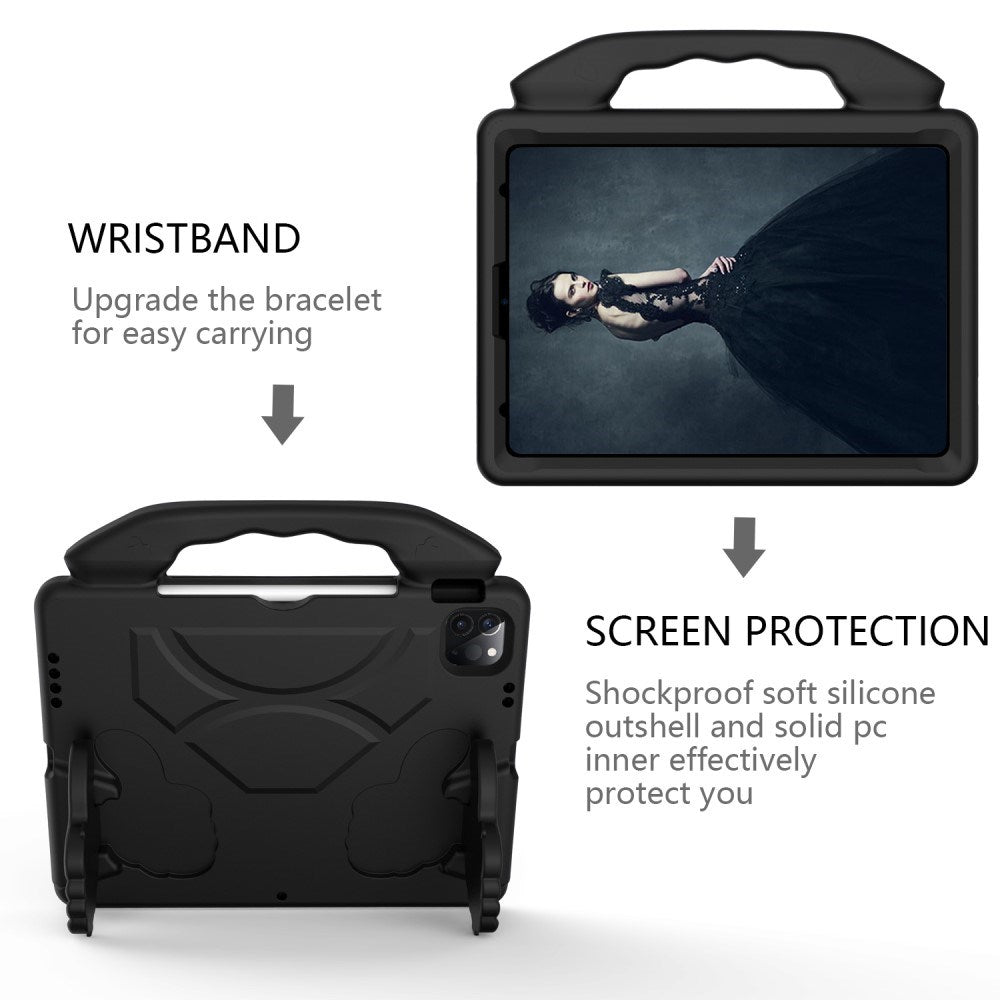 EIDERWOOD iPad Air 13" (2026 / 2025 / 2024) / Pro 13" (2025 / 2024) / Pro 12.9" (2022-2018) Barnedeksel - Thumb Kickstand Bakdeksel - Svart