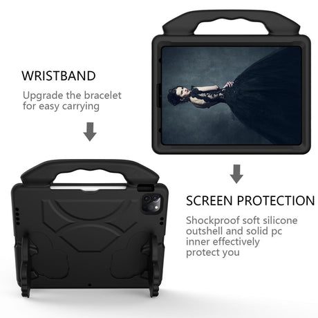 EIDERWOOD iPad Air 13" (2026 / 2025 / 2024) / Pro 13" (2025 / 2024) / Pro 12.9" (2022-2018) Barnedeksel - Thumb Kickstand Bakdeksel - Svart