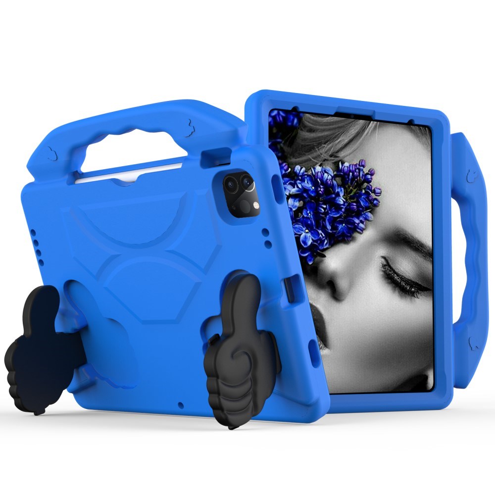 EIDERWOOD iPad Air 13" (2026 / 2025 / 2024) / Pro 13" (2025 / 2024) / Pro 12.9" (2022-2018) Barnedeksel - Thumb Kickstand Bakdeksel - Blå