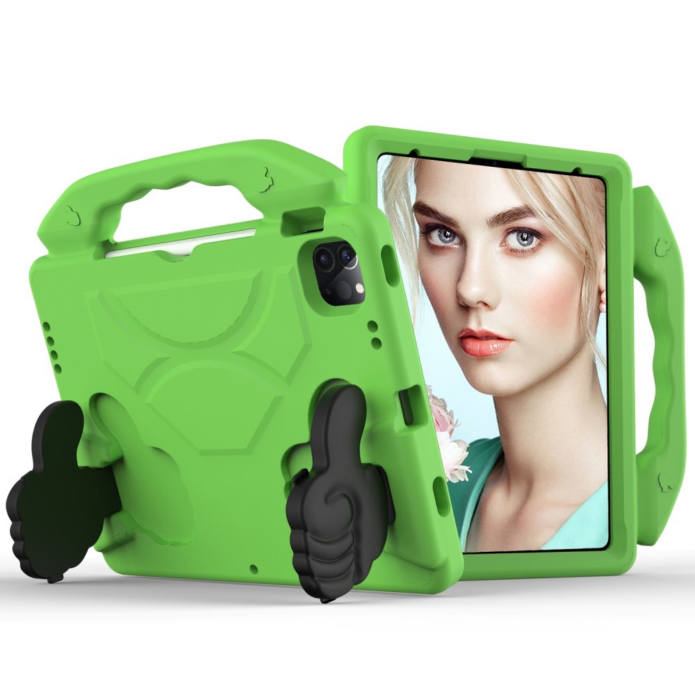 EIDERWOOD iPad Air 13" (2026 / 2025 / 2024) / Pro 13" (2025 / 2024) / Pro 12.9" (2022-2018) Barnedeksel - Thumb Kickstand Bakdeksel - Grønn