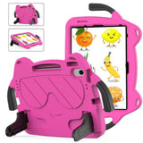 EIDERWOOD iPad Air 11" (2026 / 2025 / 2024) Barnedeksel - Smiley - Stativ og Håndtak - Rosa
