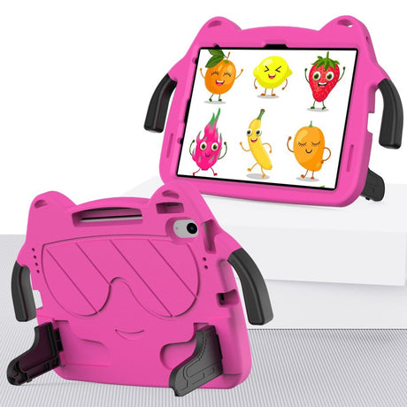 EIDERWOOD iPad Air 11" (2026 / 2025 / 2024) Barnedeksel - Smiley - Stativ og Håndtak - Rosa