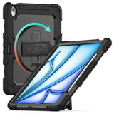 iPad Air 13" (2026 / 2025 / 2024) Hybriddeksel med Innebygd Skjermbeskytter - Kickstand - Skulderstropp - Svart