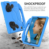 Samsung Galaxy Tab A11+ (Plus) / A9+ (Plus) EIDERWOOD Barn Deksel - Thumb Stativfunksjon Deksel - Blå