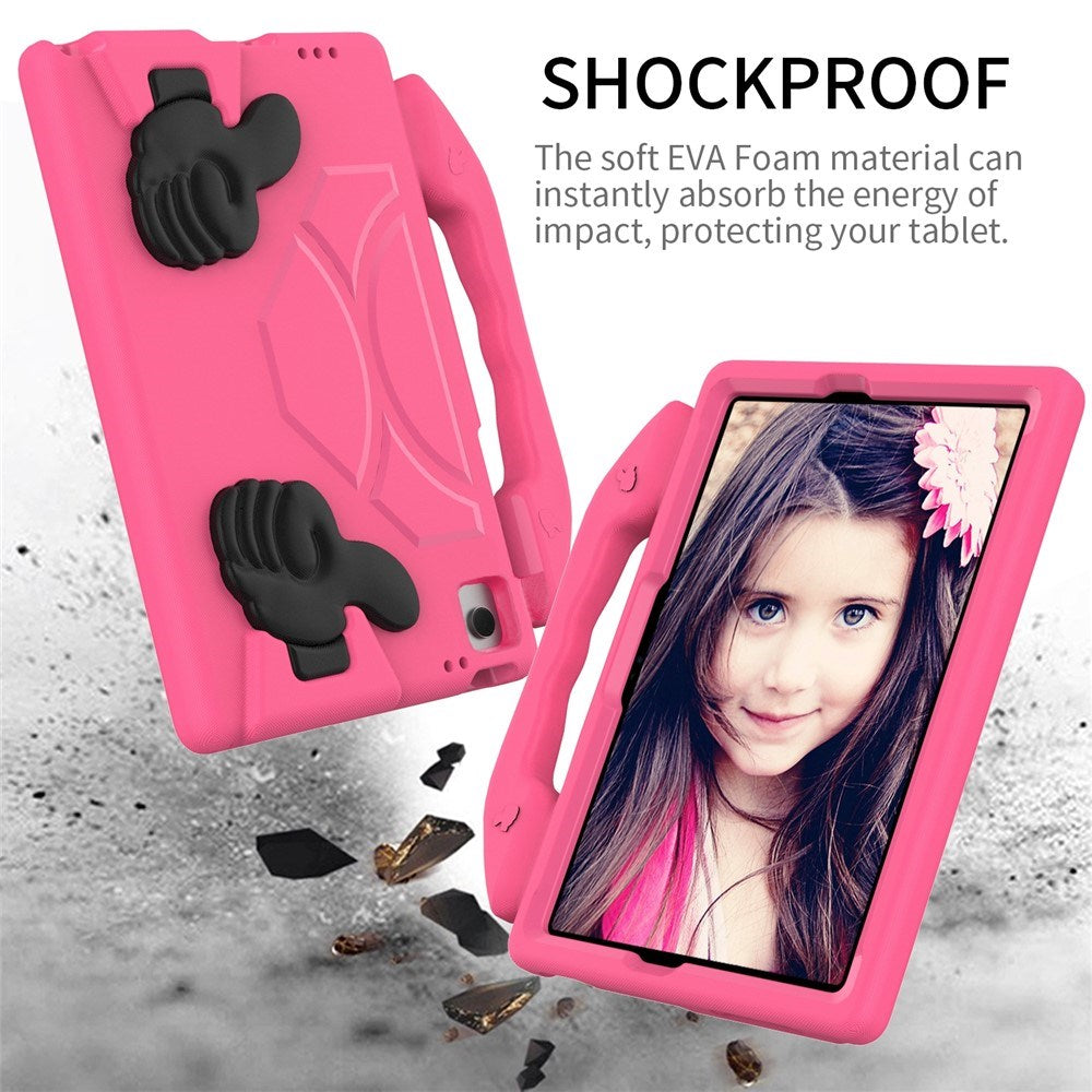 Samsung Galaxy Tab A11+ (Plus) / A9+ (Plus) EIDERWOOD Barn Deksel - Thumb Stativfunksjon Deksel - Rosa