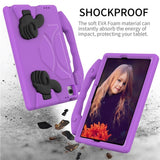 Samsung Galaxy Tab A11+ (Plus) / A9+ (Plus) EIDERWOOD Barn Deksel - Thumb Stativfunksjon Deksel - Lilla