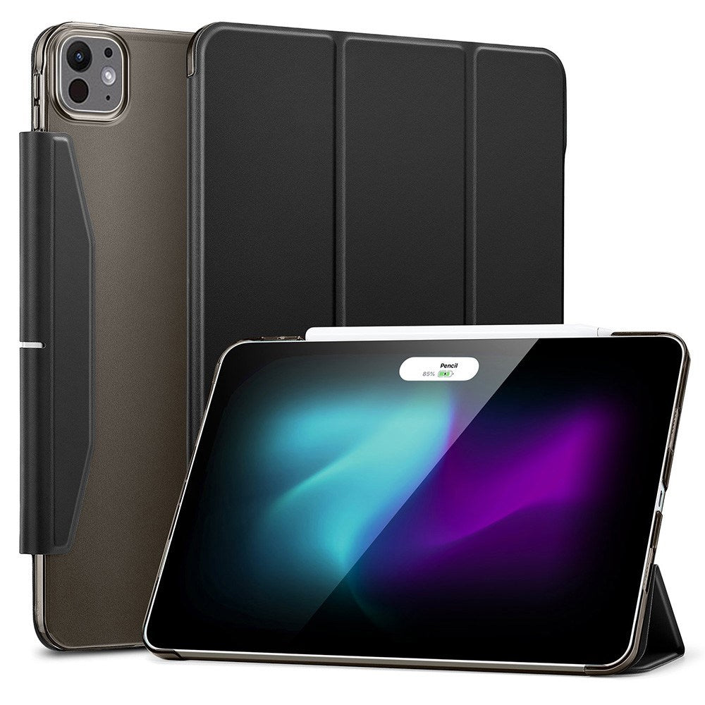 iPad Pro 11" (2025 / 2024) ESR Tri-Fold Flip Deksel med Apple Pencil Holder - Svart