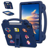 EIDERWOOD iPad Air 13" (2026 / 2025 / 2024) / Pro 13" (2025 / 2024) /12.9" (2022-2018) Barnedeksel med Stativ og Håndholder - Mørk Blå