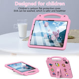EIDERWOOD iPad Air 13" (2026 / 2025 / 2024) / Pro 13" (2025 / 2024) /12.9" (2022-2018) Barnedeksel med Stativ og Håndholder - Rosa