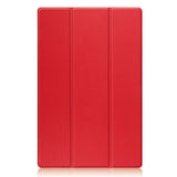 EIDERWOOD Samsung Galaxy Tab S10 Ultra Tri-Fold Kunstskinn Deksel m. Stativfunksjon - Rød
