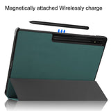 EIDERWOOD Samsung Galaxy Tab S10 Ultra Tri-Fold Kunstskinn Deksel m. Stativfunksjon - Grønn