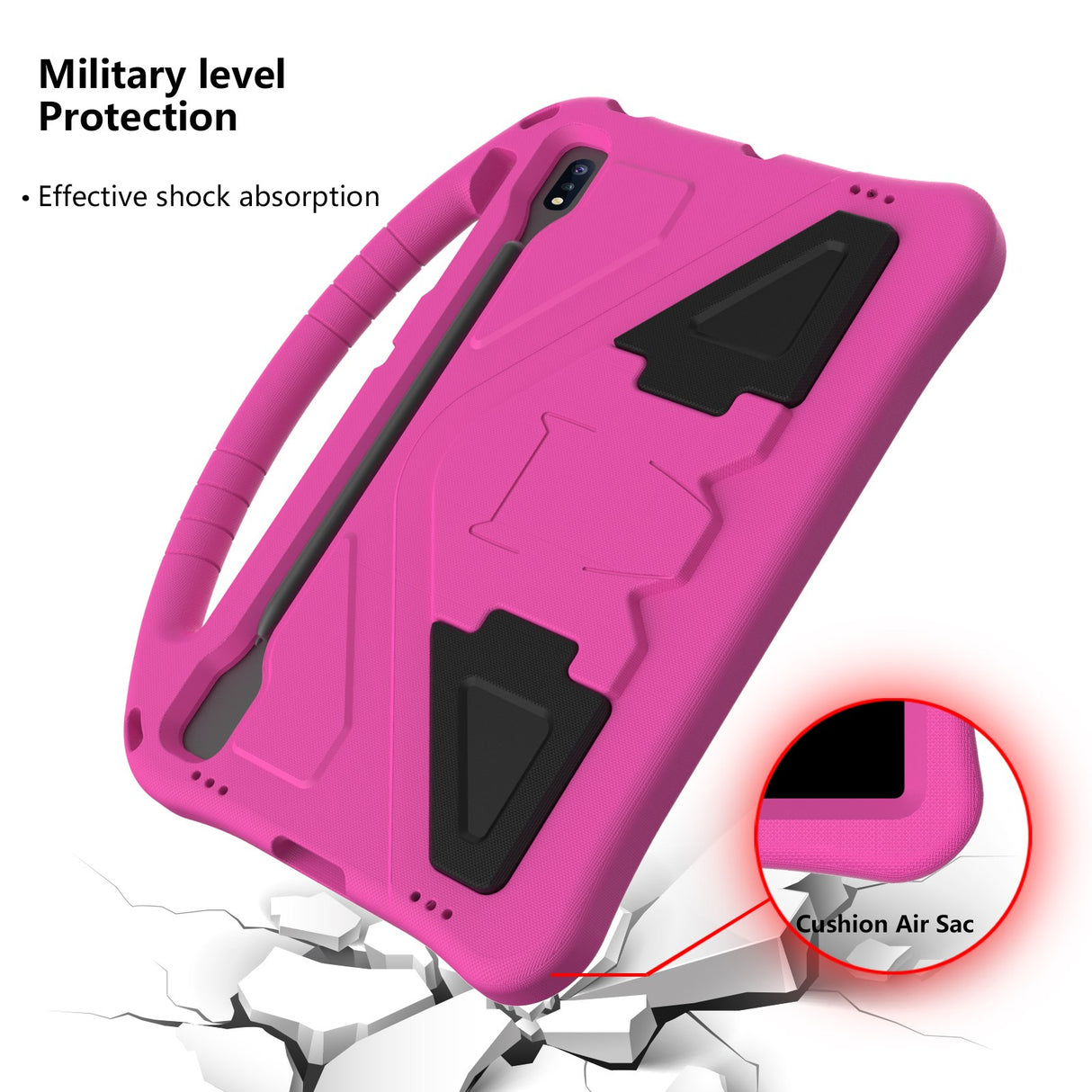 EIDERWOOD Samsung Galaxy Tab S10+ Barneskrin med Kickstand - Pink
