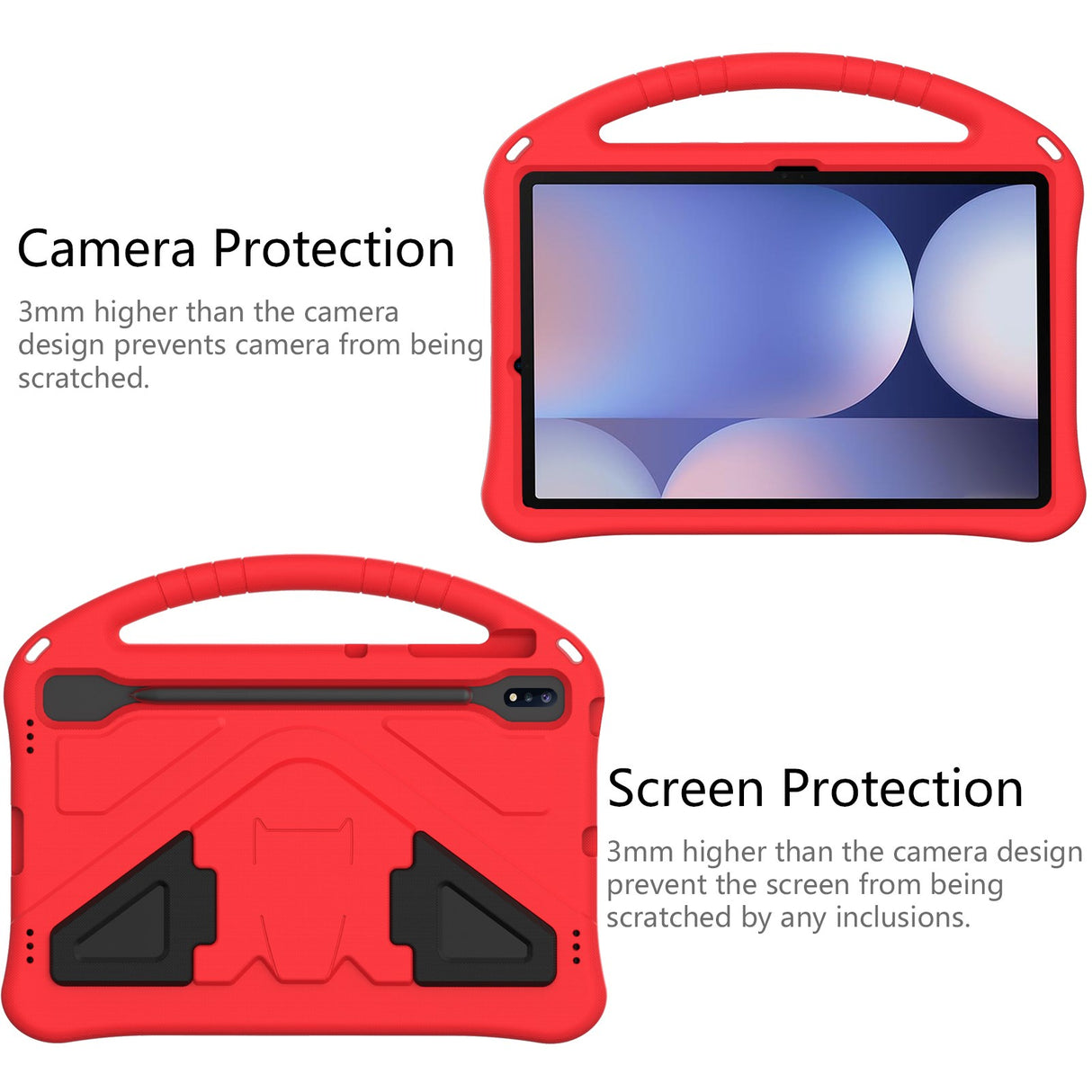 EIDERWOOD Samsung Galaxy Tab S10+ Barneskrin med Kickstand - Rød