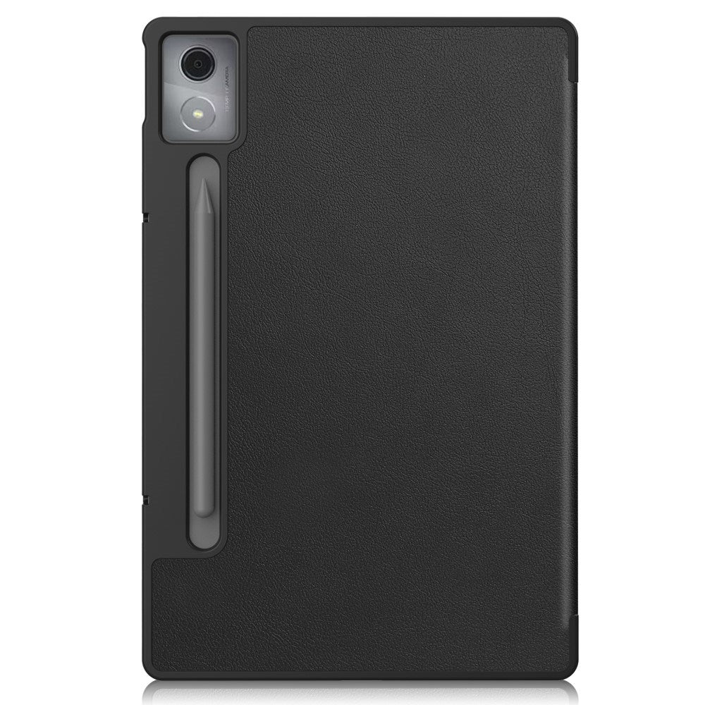 EIDERWOOD Lenovo IdeaTab Pro Kunstskinn Flip Deksel m. Stativfunksjon & Pencil Holder - Svart