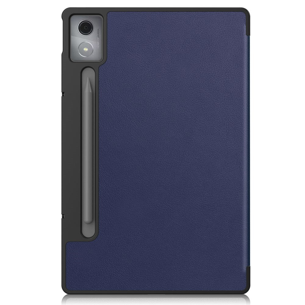 EIDERWOOD Lenovo IdeaTab Pro Kunstskinn Flip Deksel m. Stativfunksjon & Pencil Holder - Blå