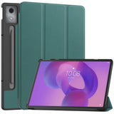 EIDERWOOD Lenovo IdeaTab Pro Kunstskinn Flip Deksel m. Stativfunksjon & Pencil Holder - Grønn