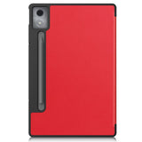 EIDERWOOD Lenovo IdeaTab Pro Kunstskinn Flip Deksel m. Stativfunksjon & Pencil Holder - Rød