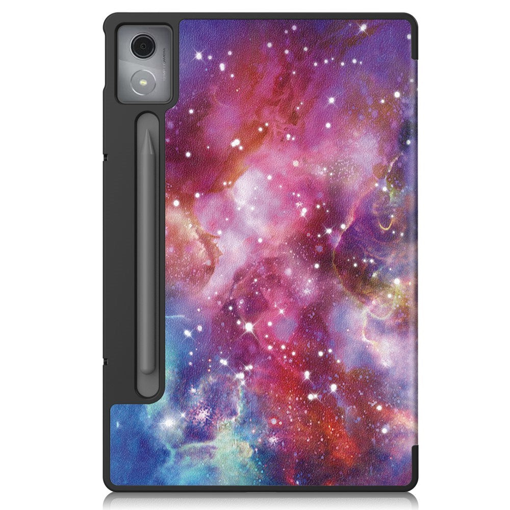 EIDERWOOD Lenovo IdeaTab Pro Tri-Fold Kunstskinn Flip Deksel m. Mønster - Galakse