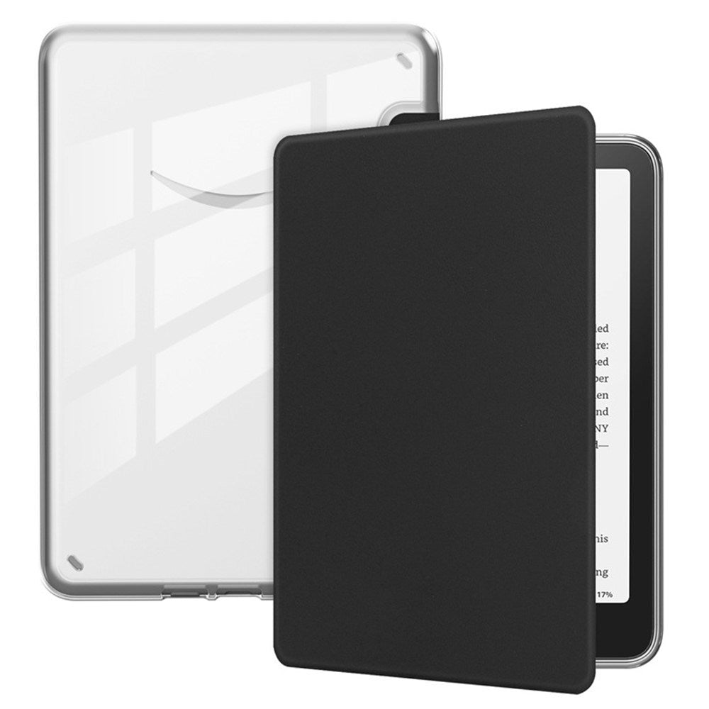 EIDERWOOD Amazon Kindle Paperwhite (2024) Kunstskinn Flip Deksel - Gjennomsiktig / Svart