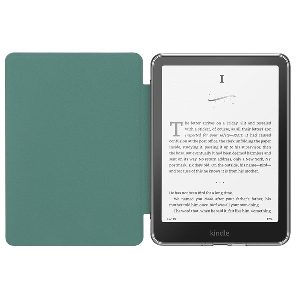 EIDERWOOD Amazon Kindle Paperwhite (2024) Kunstskinn Flip Deksel - Gjennomsiktig / Svart