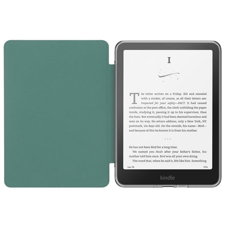 EIDERWOOD Amazon Kindle Paperwhite (2024) Kunstskinn Flip Deksel - Gjennomsiktig / Rosa
