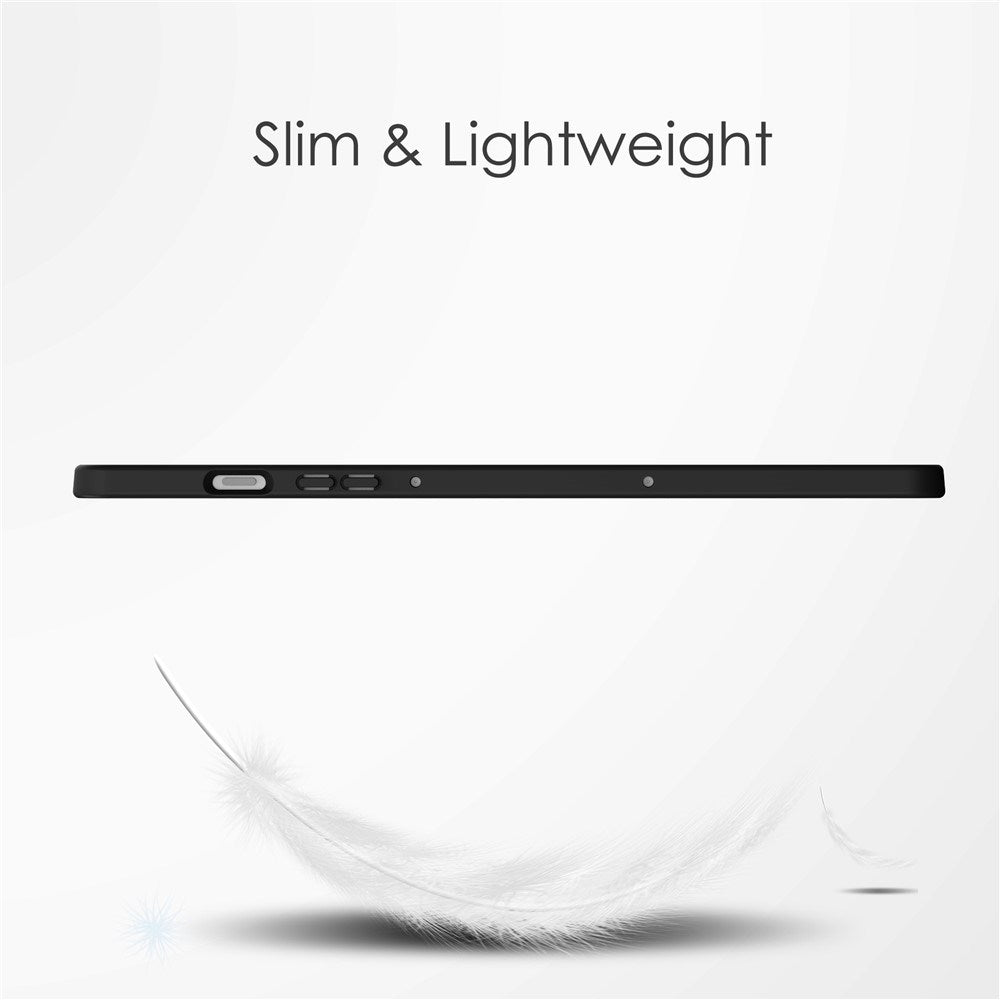 EIDERWOOD Samsung Galaxy Tab S10 Lite / S10 FE / S9 FE Flip Deksel - Stativfunksjon & Styluspennholder - Gjennomsiktig / Svart