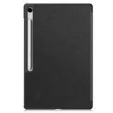 EIDERWOOD Samsung Galaxy Tab S10 FE+ (Plus) Kunstskinn Flip Deksel m. Stativfunksjon & Pencil Holder - Svart