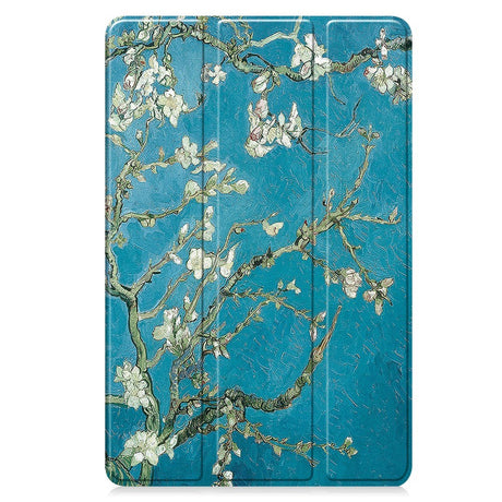 EIDERWOOD Samsung Galaxy Tab S10 FE+ (Plus) Tri-Fold Kunstskinn Flip Deksel m. Mønster - Blomst