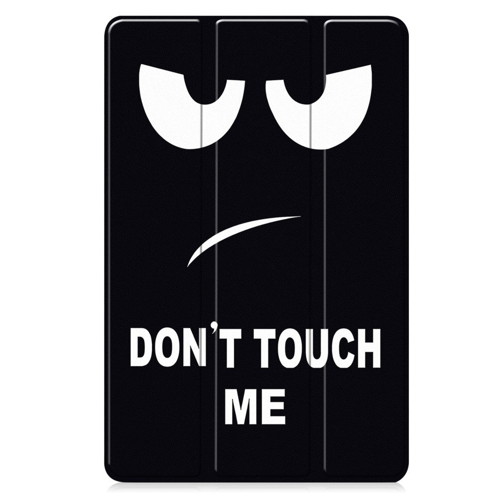 EIDERWOOD Samsung Galaxy Tab S10 FE+ (Plus) Tri-Fold Kunstskinn Flip Deksel m. Mønster - Don't Touch Me