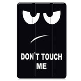 EIDERWOOD Samsung Galaxy Tab S10 FE+ (Plus) Tri-Fold Kunstskinn Flip Deksel m. Mønster - Don't Touch Me