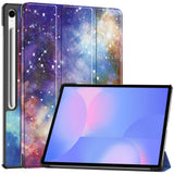 EIDERWOOD Samsung Galaxy Tab S10 FE+ (Plus) Tri-Fold Kunstskinn Flip Deksel m. Mønster - Galakse