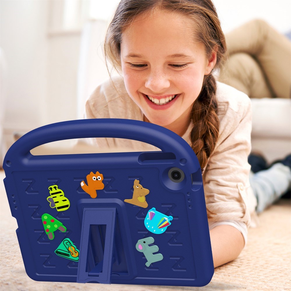 EIDERWOOD Lenovo Tab 10.1" Barnedeksel med Stativ og Håndholder - Mørk Blå