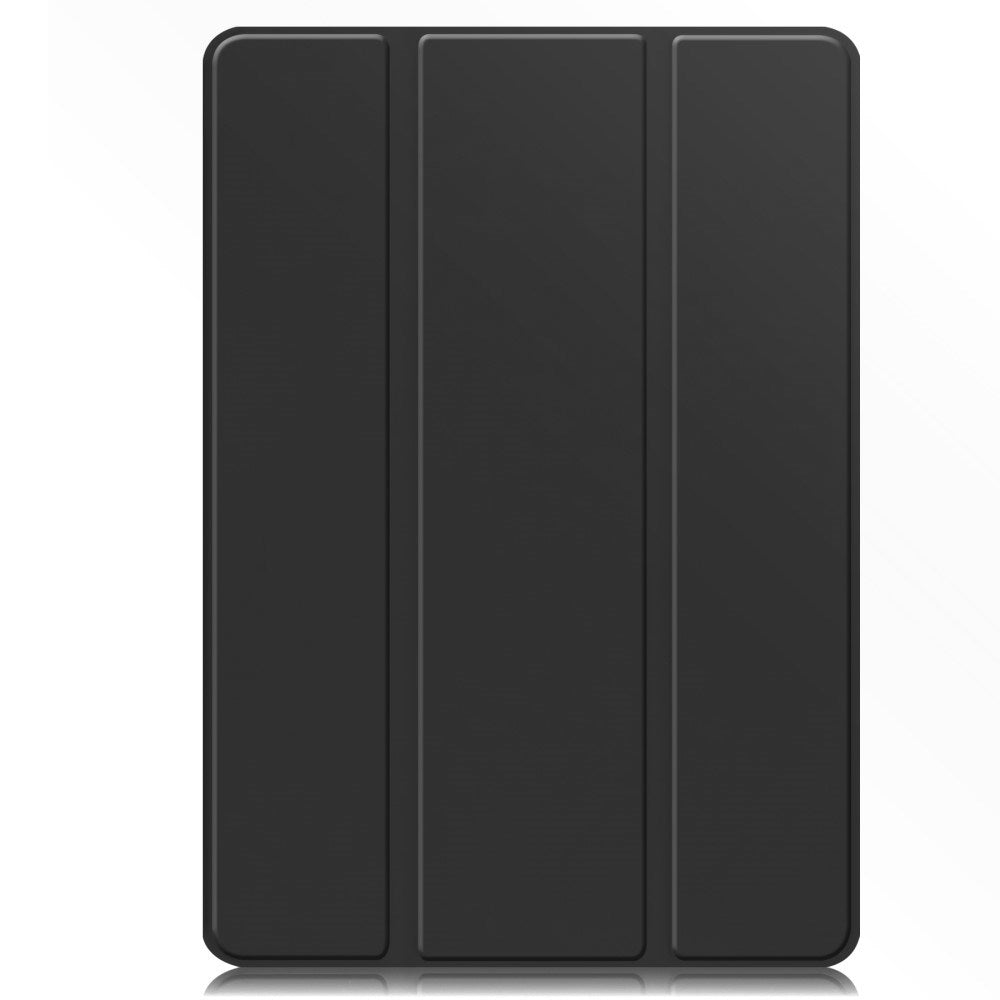 EIDERWOOD Samsung Galaxy Tab S10 FE+ (Plus) Tri-Fold Kunstskinn Flip Deksel med Stylus Pen Holder - Svart