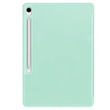 EIDERWOOD Samsung Galaxy Tab S10 FE+ (Plus) Tri-Fold Kunstskinn Flip Deksel med Stylus Pen Holder - Lys Grønn
