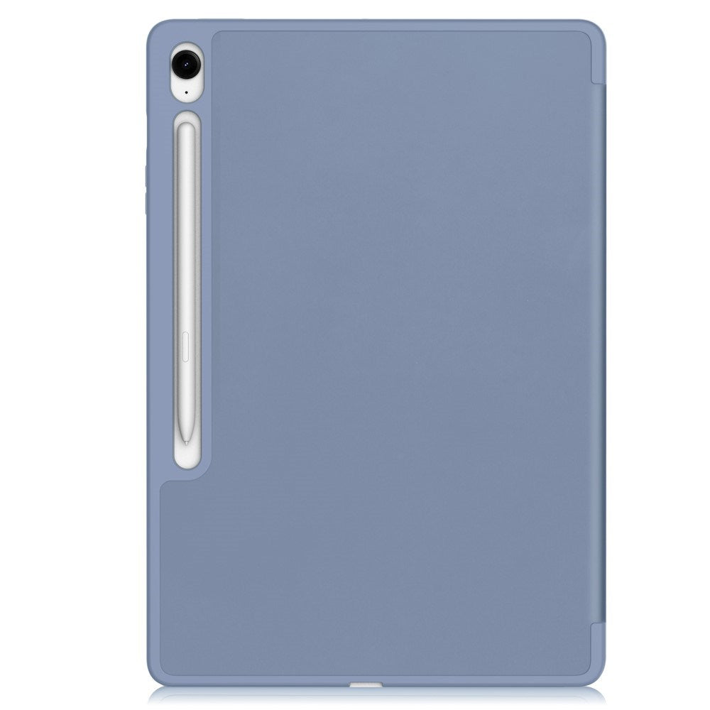 EIDERWOOD Samsung Galaxy Tab S10 FE+ (Plus) Tri-Fold Kunstskinn Flip Deksel med Stylus Pen Holder - Lavendel