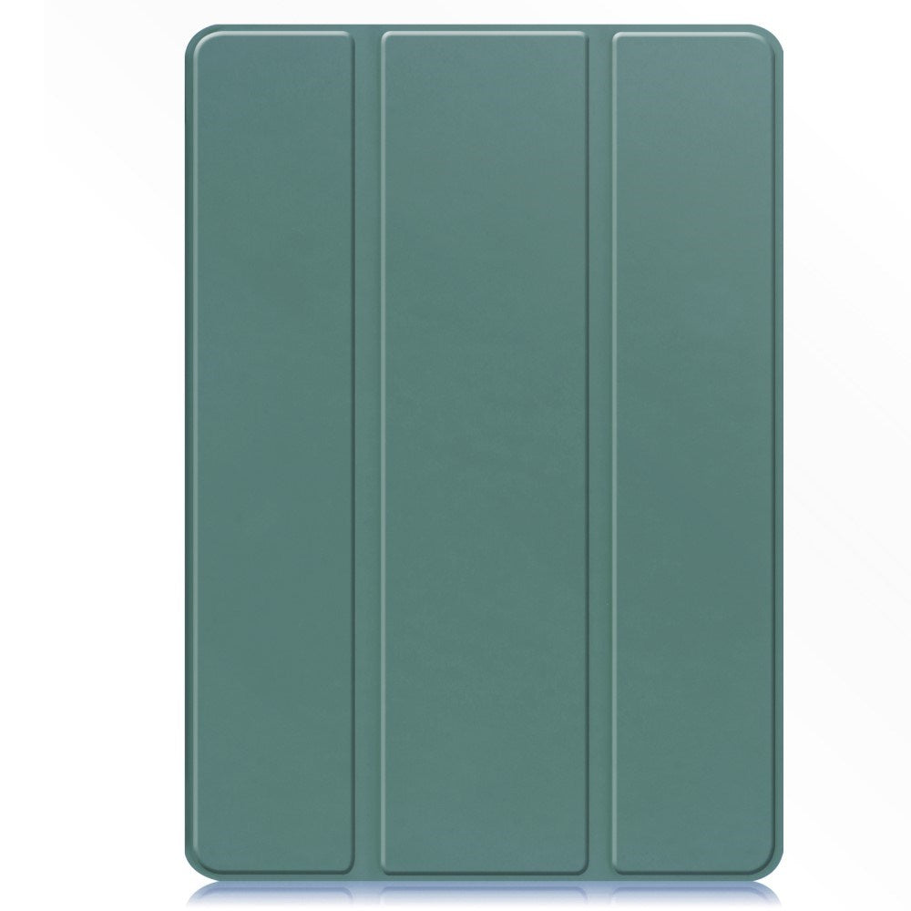 EIDERWOOD Samsung Galaxy Tab S10 FE+ (Plus) Tri-Fold Kunstskinn Flip Deksel med Stylus Pen Holder - Mørkegrønn