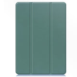 EIDERWOOD Samsung Galaxy Tab S10 FE+ (Plus) Tri-Fold Kunstskinn Flip Deksel med Stylus Pen Holder - Mørkegrønn