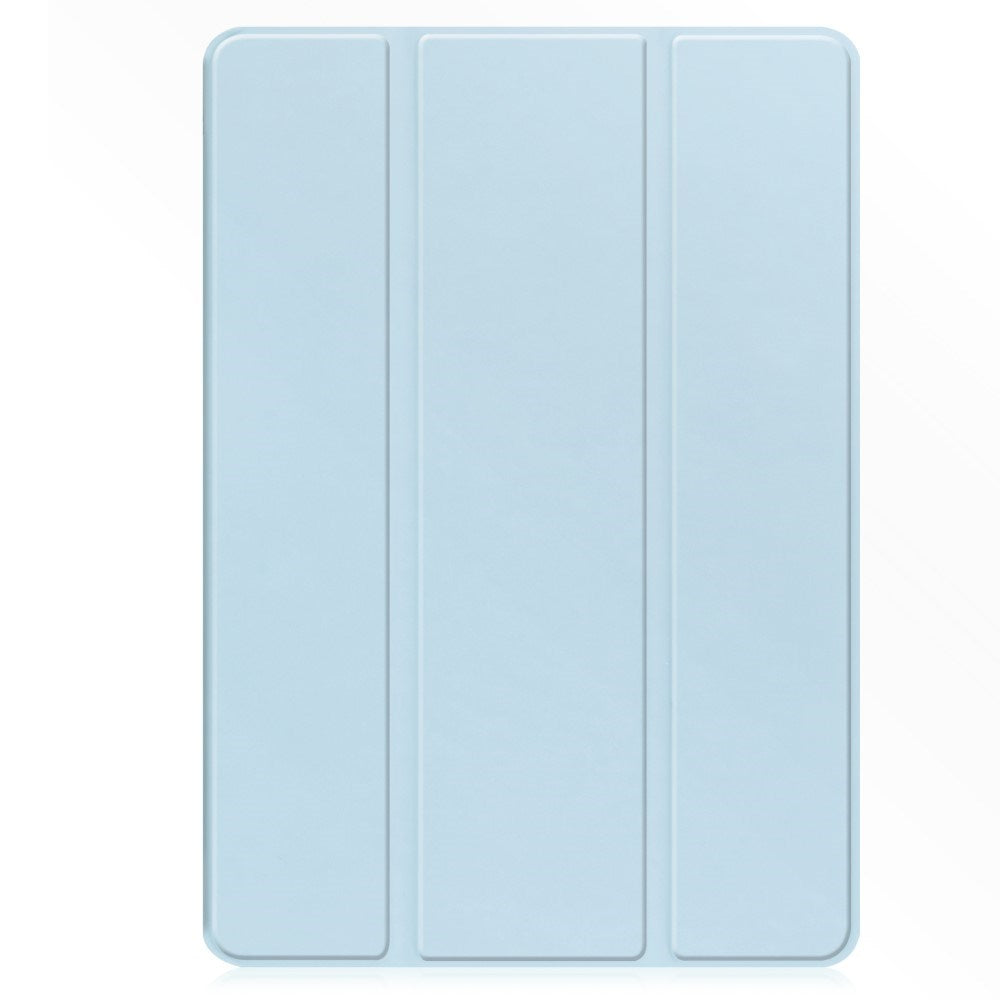 EIDERWOOD Samsung Galaxy Tab S10 FE+ (Plus) Tri-Fold Kunstskinn Flip Deksel med Stylus Pen Holder - Lyse Blå