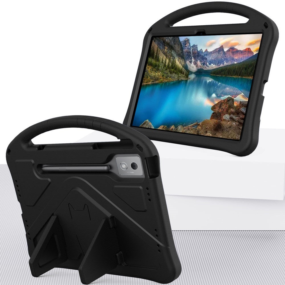 EIDERWOOD Lenovo Idea Tab Pro Anti-Drop Tablett Deksel med Håndtak og Stativfunksjon - Svart